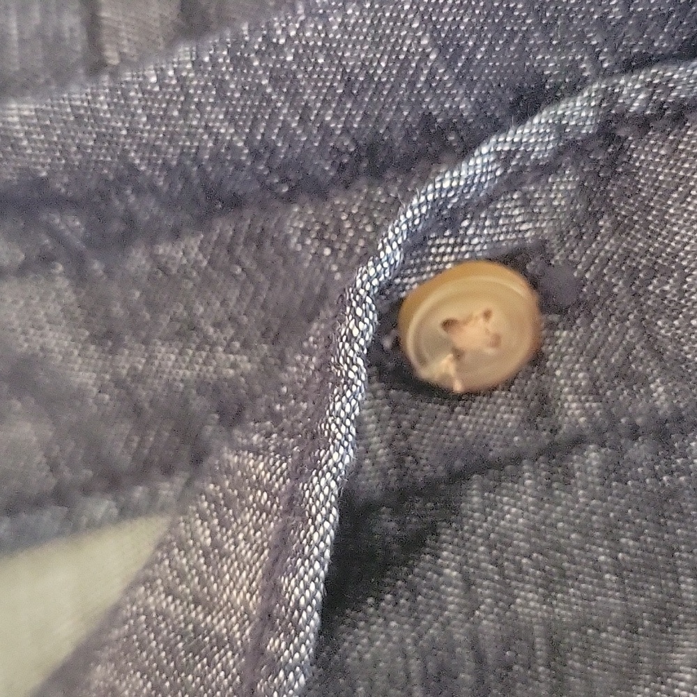 Lands' End cotton button front long sleeve Denim Shirtdress  NWOT size PM - Picture 10 of 11